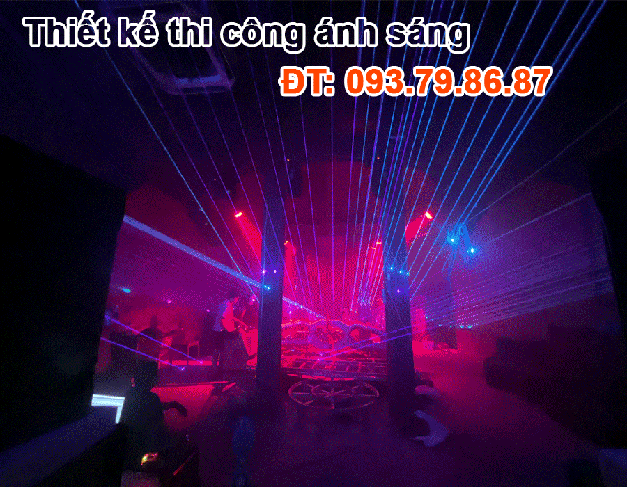 thiết kế thi công lắp đặt ánh sáng bar club
